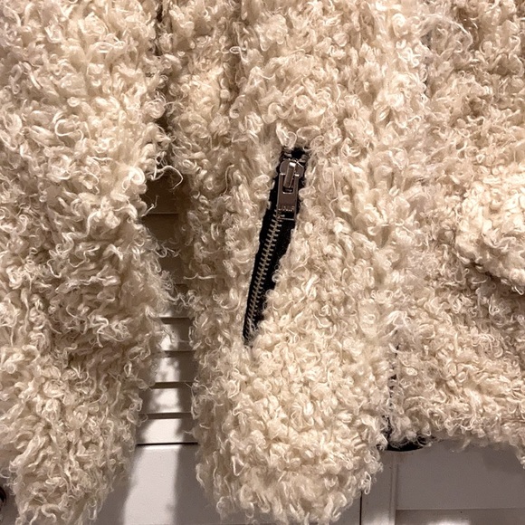 UNIF SHAGGY CREAM MOTO JACKET - Picture 11 of 13